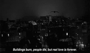 buildings burn people die but real love is forever