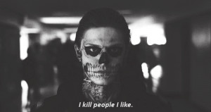 horror story Evan Peters people Black and White AHS horror kill ...
