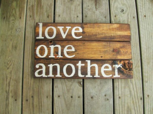 Rustic Wall decor, Reclaimed wood wall art love quote Wall stencil ...