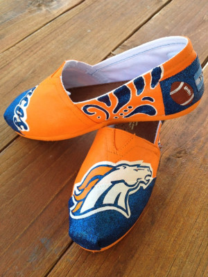 ... Broncos Painted Custom TOMS. Boyfriend would think these are awesome
