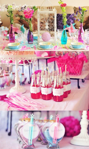 This fairy birthday party has colorful details and whimsical ideas.