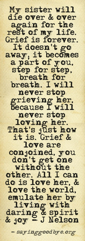 With Saddness Loss And Grief