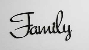 Details about FAMILY WORD BLACK WROUGHT IRON WALL ART METAL HOME DECOR ...