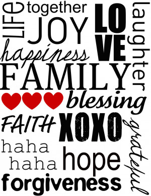 Printable family subway art