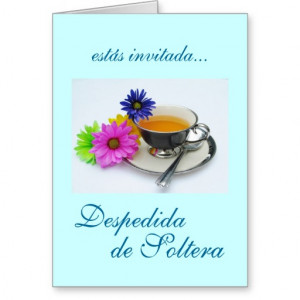 Spanish: Despedida de Soltera / Bridal shower Greeting Card