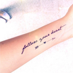 ... Quotes, Small Arrow Tattoo, Fake Tattoo, Heart Tattoo, Arrow Tattoe
