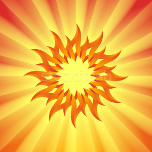 ... / Stok vektör ilüstrasyonu : The picture of stylized Sun with rays