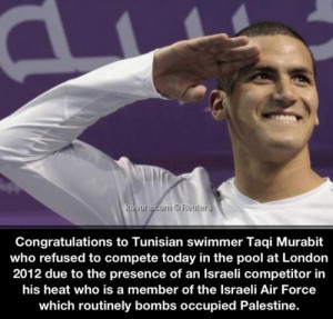 ... palestine olympics tunisia london 2012 summer olympics anti zionist