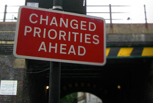 Changed Priorities Ahead by: add1sun on Flickr