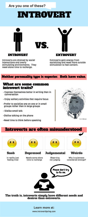 Introvert vs. Extrovert Infographic