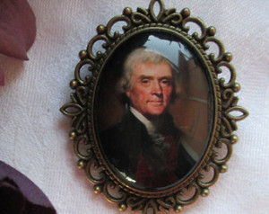 Thomas Jefferson Cameo Brooch, Revolutionary, Founding Father, Liberty ...
