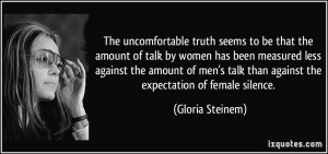 The uncomfortable truth seems to be that the amount of talk by women ...