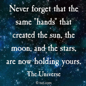 and months ago I signed up toreceive daily notes from the universe ...