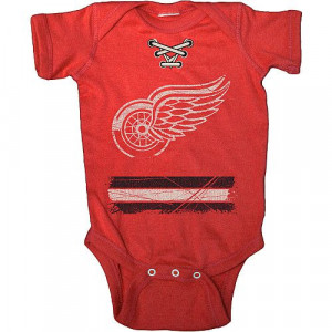Detroit red wings onesie (: