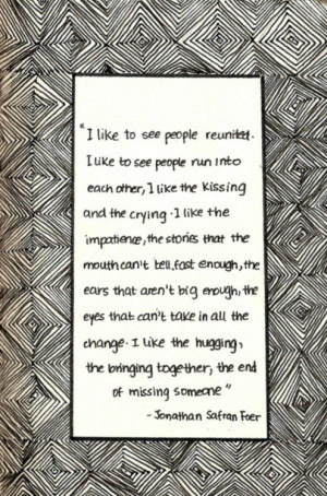 like to see people reunited.