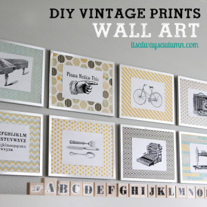 vintage-prints-diy-wall-art