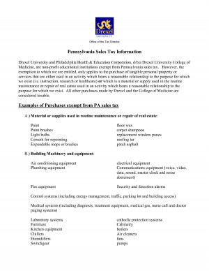 ... Sales Tax Information Examples of Purchases exempt by ves88494