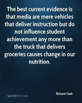 The best current evidence is that media are mere vehicles that deliver ...
