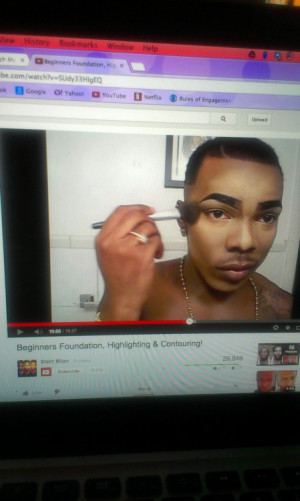 know this is a man and everything but boy he beat his facevup! WERK!