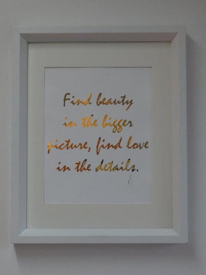 Beauty & Love Quote 24K Gold by ISeeNoise I Etsy