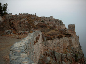 Monemvasia ruins on the rocks by gmbgreg from