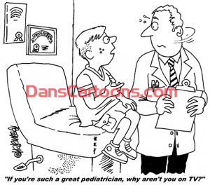 Pediatrician Cartoon 100 a Cartoon Image and funny joke for license by ...