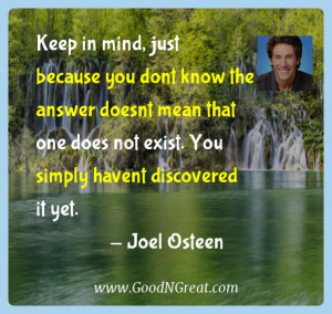 Positive Quotes by Joel Osteen