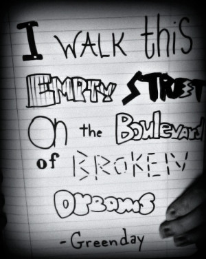 descriptions for this image green day the boulevard of broken