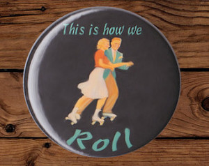 1940s 1950s Skating Button, Rollers kating, Funny Kitsch Retro ...