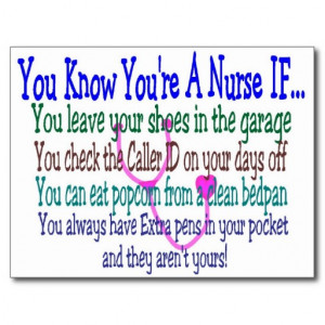 Funny Nurse Sayings Postcard