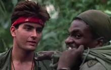 Charlie Sheen and Keith David in Platoon