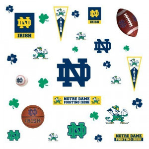 RoomMates RMK1065SCS University of Notre Dame Peel & Stick Wall Decals ...