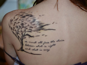 Flowers and Quotes are used most on shoulder tattoos for girls, and ...