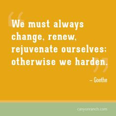 ... , renew, rejuvenate ourselves; otherwise we harden. – Goethe #quote