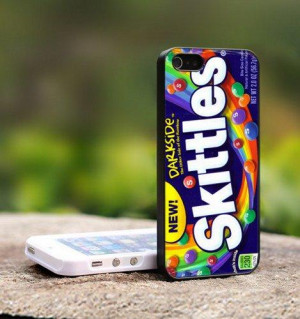 New Skittles Darkside Rainbow - For iPhone 4,4S Black Case Cover