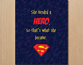 ... Girl Quote/ Motivational Print/ Girlfriend Gift/ Superhero print 8x10