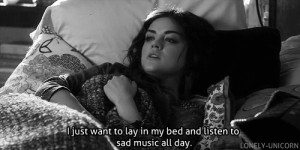 Lucy Hale Gif Wants To Lay Down & Listen To Sad Music All Day