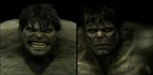 This concept art by Aaron Sims helped prep 2008's Incredible Hulk .