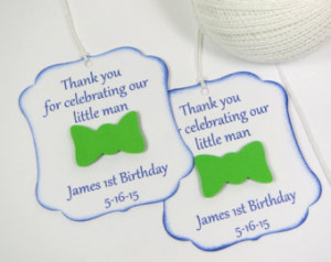 Bow tie party favor tags, Little Ma n baby shower tags, Little Man ...