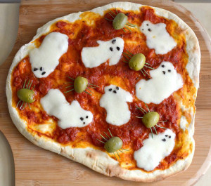 Spooky ghost pizza recipe