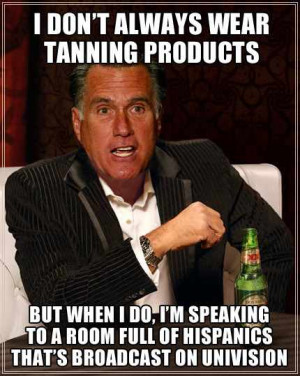 Mitt Romney: Spray On Tan Univision