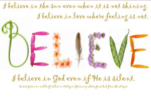 Believing is supremacy.....