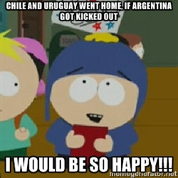 Craig would be so happy - Chile and Uruguay went home, if Argentina ...