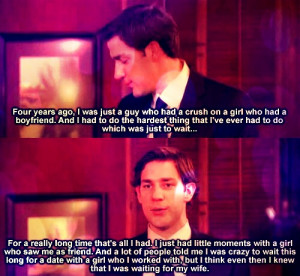 Jim Halpert Quotes About Love Jim halpert, quote