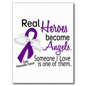Real Heroes Become Angels Pancreatic Cancer Postcard
