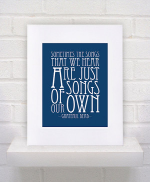 Grateful Dead Lyrics - Eyes of the World - 11x14 - poster print