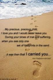 Footprints in the sand More