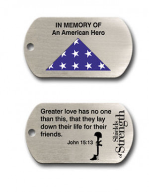 in memory of an american hero dog tag necklace