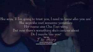 the heirs kdrama korean dramas lee min dramas quotes shin hye korean ...