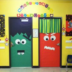 Love it! Classroom Monster Doors - Ahhh!!!